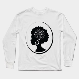 Science on the Afro (Dark Design) Long Sleeve T-Shirt